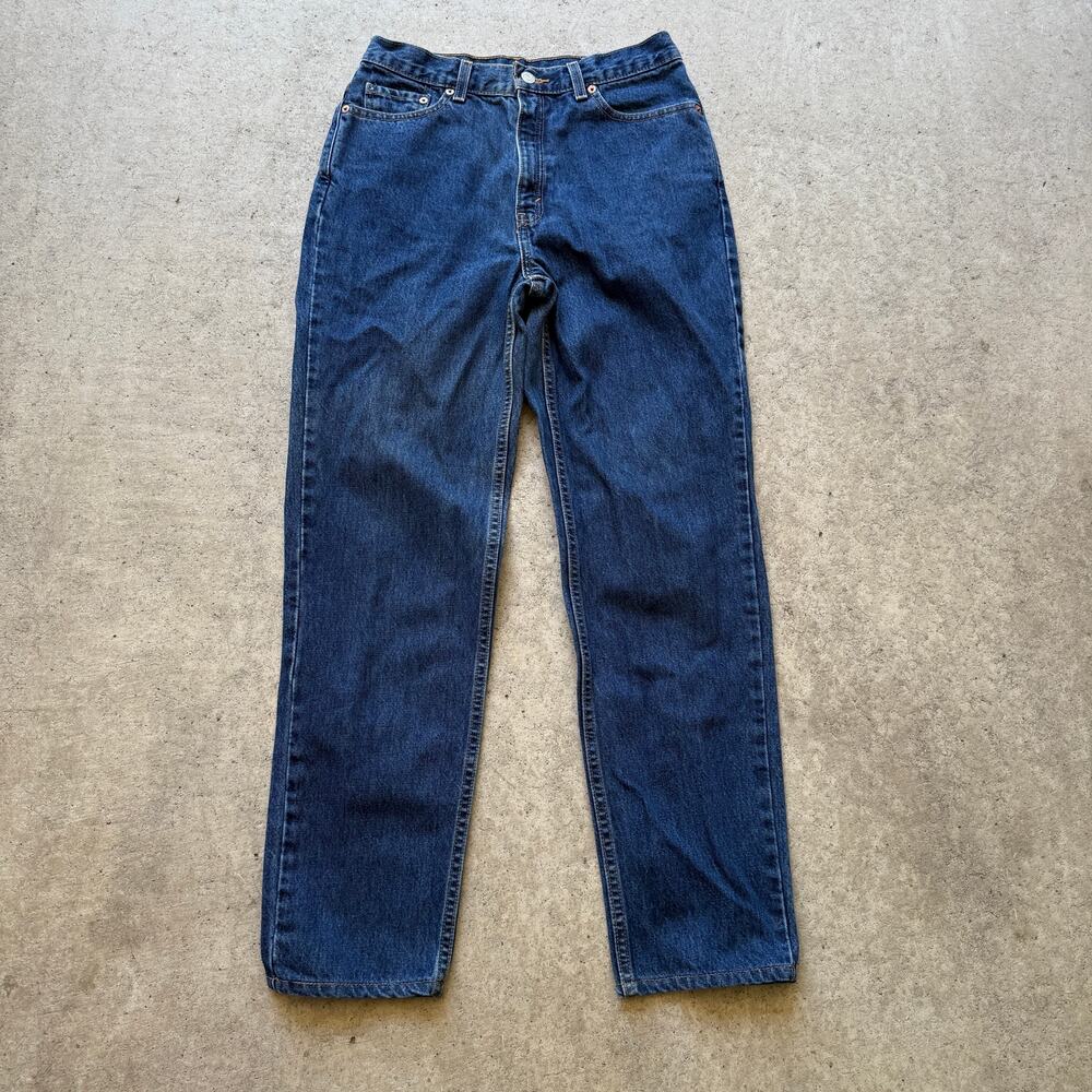 Women's Vintage Levi's 512 Slim Taper Fit Dark Wash Blue Denim Jeans Sz 30 x 29